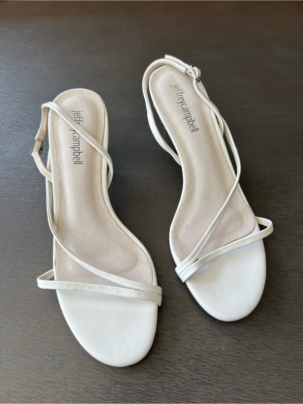 Jeffrey Campbell Morph Slingback White Sandals Heels
